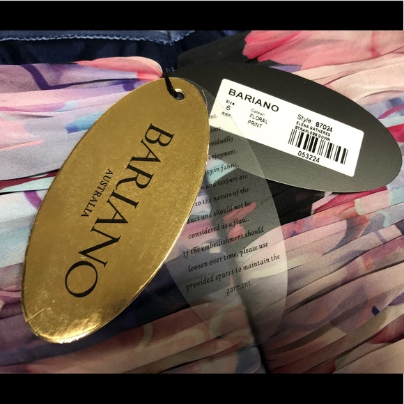 Bariano Special Effects Purple Floral Maxi Dress - Picture 7 of 8